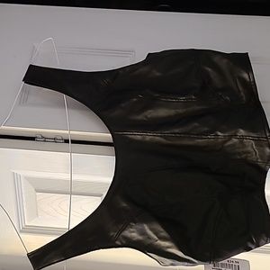 New pleather crop top.